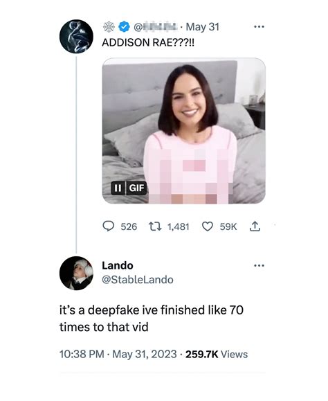 addison rae bbc deepfake|Deepfake porn of TikTok stars thrives on Twitter